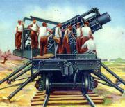 280-Amerika---Schwere-Eisenbahn-Haubitze-in-Feuerstellung