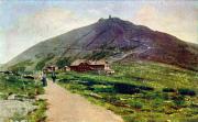 06-Riesengebirge---Blick-auf-die-Schneekoppe-mit-Riesenbaude