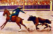 01-Caballero-beim--Reizen-des-Stieres